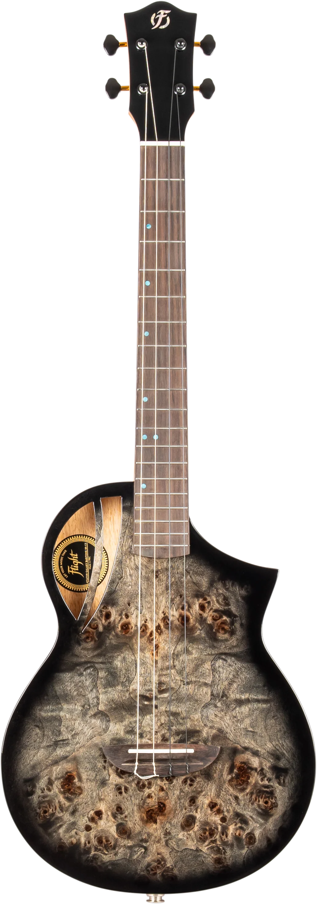 Aviator Galaxy Baritone Ukulele Brown Galaxy Burst CE